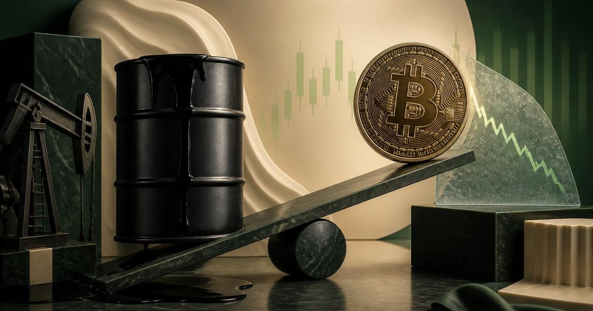 Иллюстрация к статье: Аналитики указали на давление дорогой нефти и охлаждение настроений вокруг биткоина