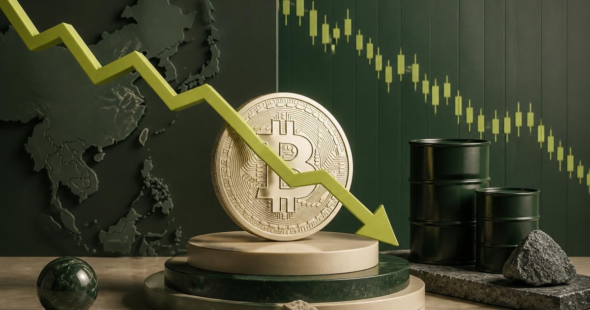 Иллюстрация к статье: Биткоин отступил к $82 000 на фоне распродажи акций в Азии